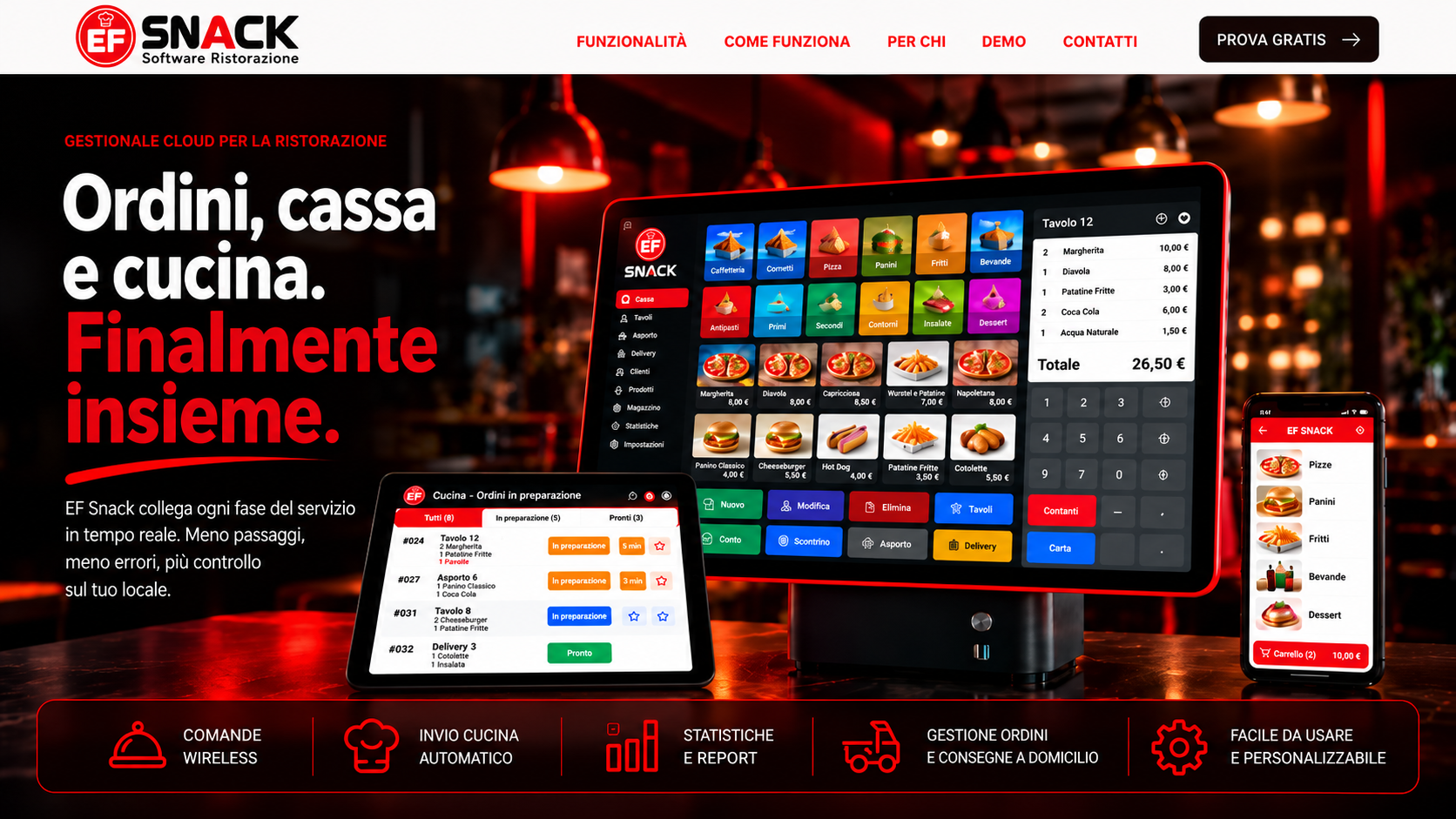 EF Snack - Gestionale per la ristorazione